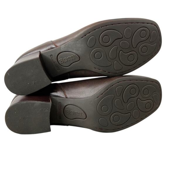 BORN Benna Leather Ankle Boot Back Zip in Dark Brown Women’s Size 7M - Picture 7 of 10